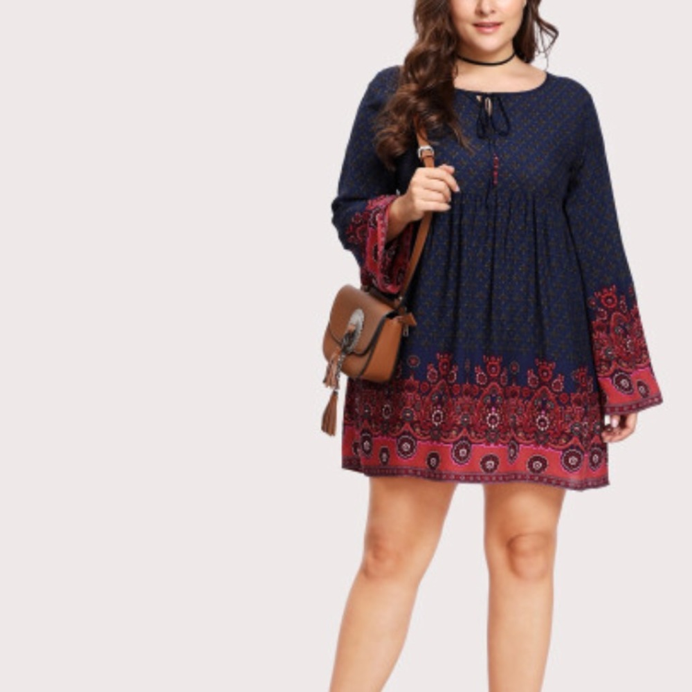 Navy and Maroon Dress